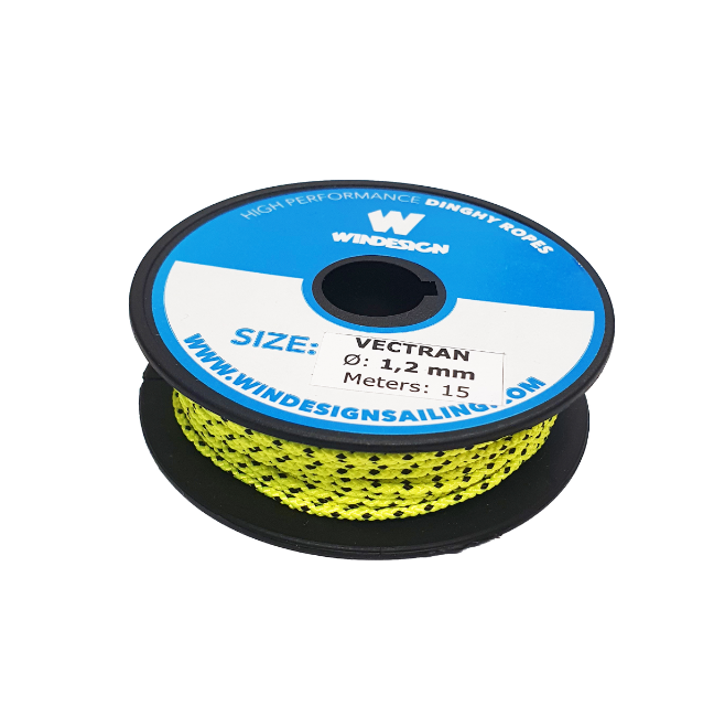 1.2 mm Vectran line mini reel 15 m, fluor yellow