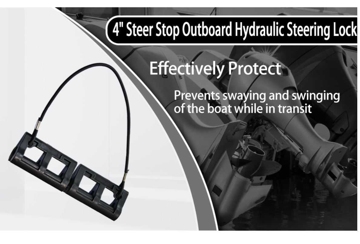 4" Outboard Hydraulic Steering Lock Clips (Pair)