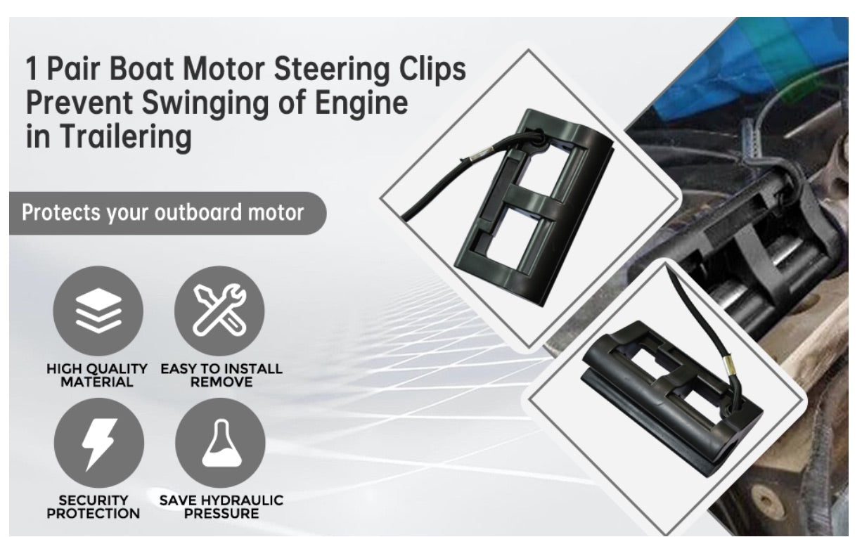 4" Outboard Hydraulic Steering Lock Clips (Pair)